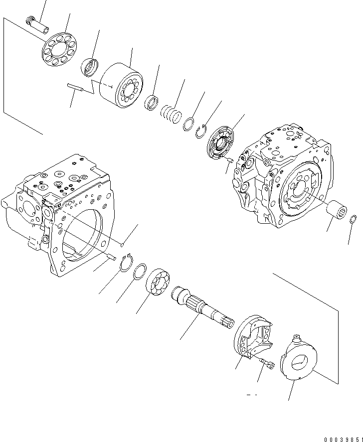 Komatsu parts book diagram for PC450LCHD-8 S/N K50001-UP: MAIN PUMP (7/11) (#K50001-K50483)