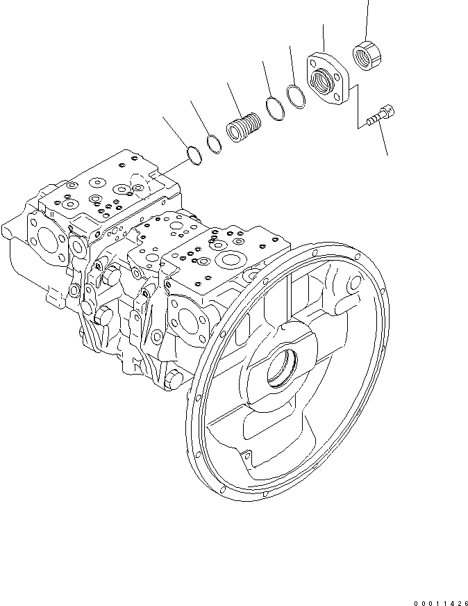 Komatsu parts book diagram for PC450LCHD-8 S/N K50001-UP: MAIN PUMP (9/11) (#K50484-)