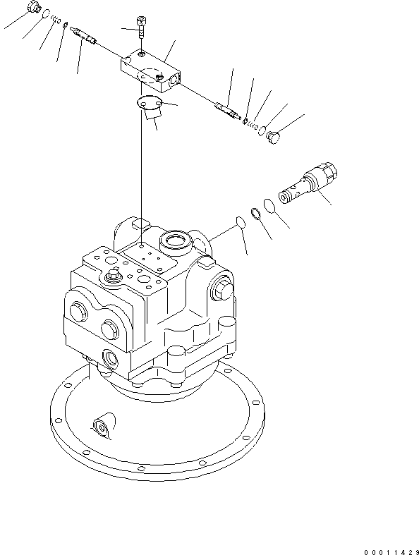 Komatsu parts book diagram for PC450LCHD-8 S/N K50001-UP: SWING MOTOR (3/3) (#K50001-K50527)