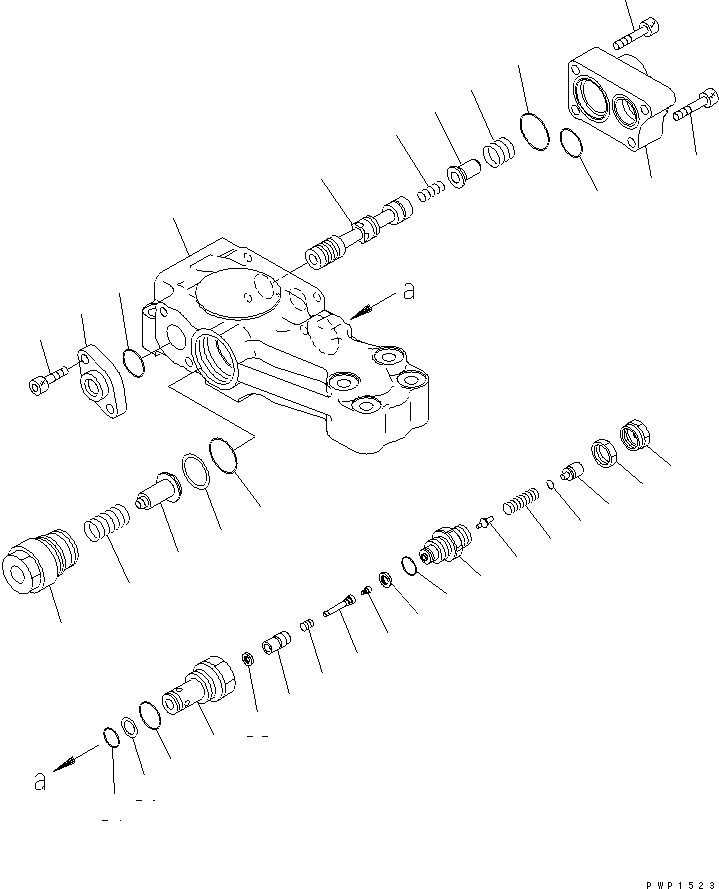 Komatsu parts book diagram for PC450LCHD-8 S/N K50001-UP: BURST VALVE (FOR ARM CYLINDER)