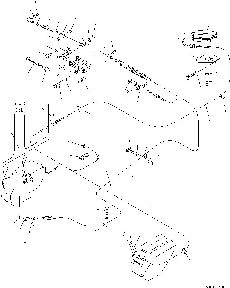 Komatsu parts book diagram for PC450LC-6Z S/N 10001-UP: FUEL CONTROL (MECHANICAL GOVERNOR) (WITH ONE-TOUCH DECEL DEVICE)(#12001-)