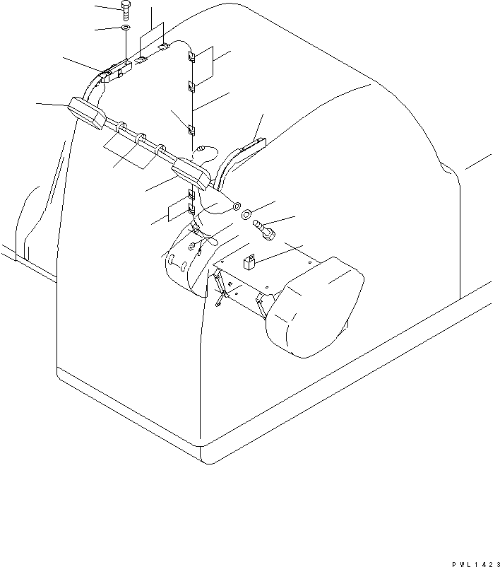Komatsu parts book diagram for PC450LC-6Z S/N 10001-UP: ADDITIONAL WORK LAMP(#10156-11999)