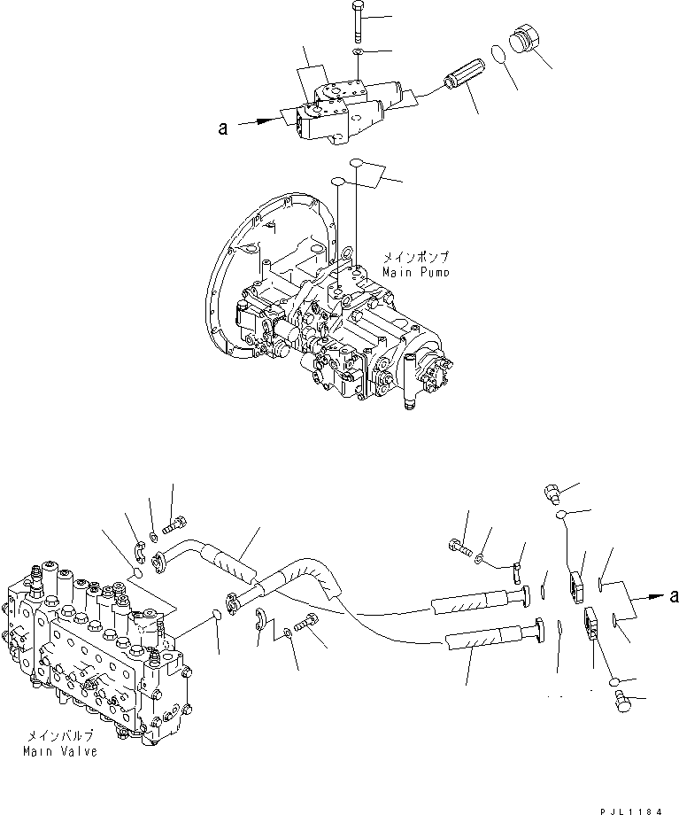 Komatsu parts book diagram for PC450LC-6Z S/N 10001-UP: DELIVERY LINE (BLOCK) (WITH INLINES FILTER)(#12144-)