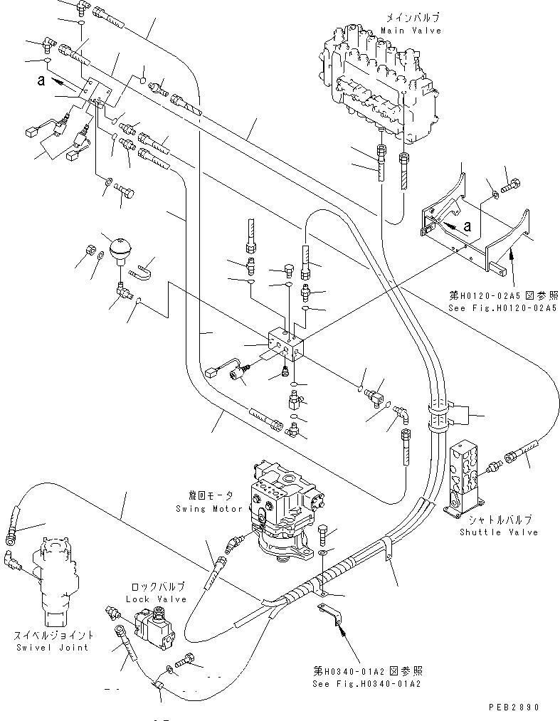 Komatsu parts book diagram for PC450LC-6Z S/N 10001-UP: SOLENOID VALVE(#10156-11999)