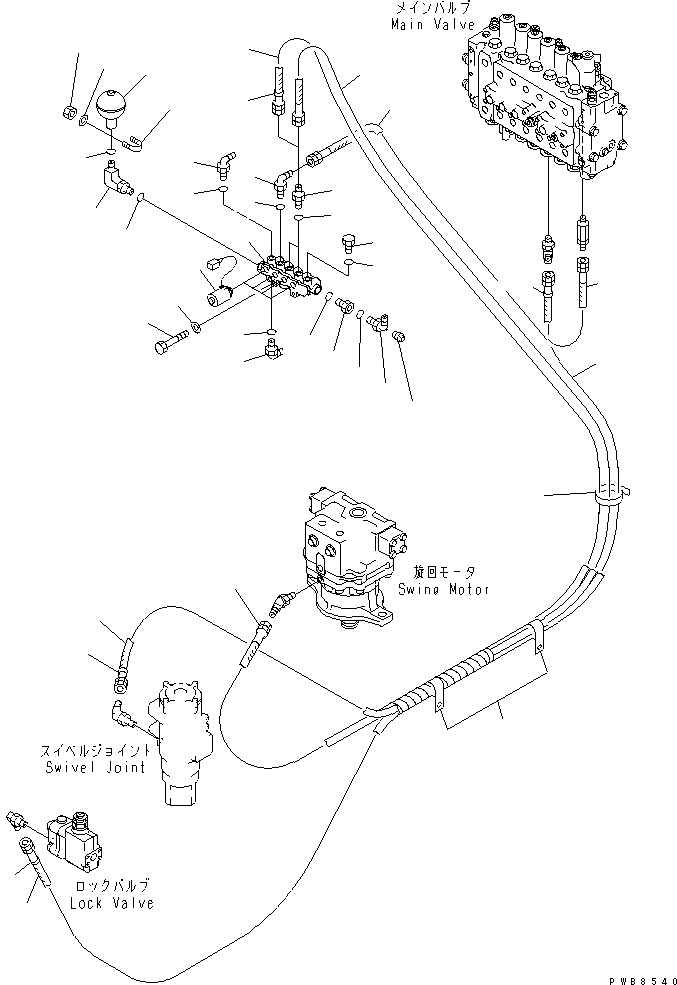 Komatsu parts book diagram for PC450LC-6Z S/N 10001-UP: SOLENOID VALVE(#12001-12143)