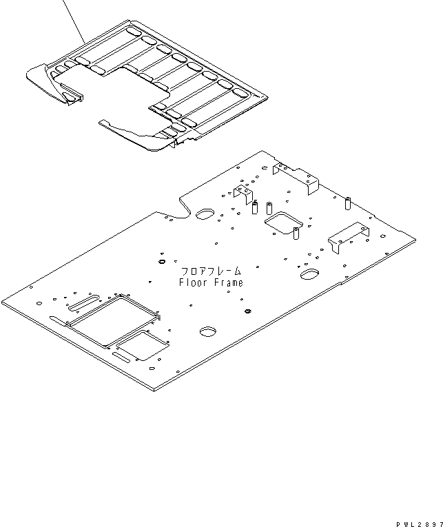 Komatsu parts book diagram for PC450LC-6Z S/N 10001-UP: FLOOR MAT (LC)(#12751-)