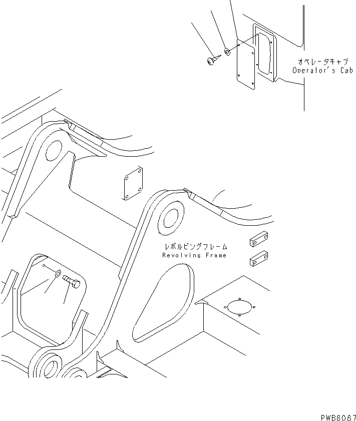 Komatsu parts book diagram for PC450LC-6Z S/N 10001-UP: HEATER LESS(#12001-)