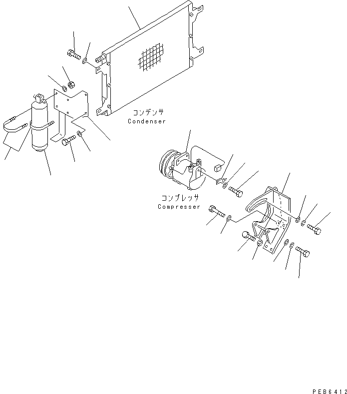 Komatsu parts book diagram for PC450LC-6Z S/N 10001-UP: AIR CONDITIONER (UNIT)(#10209-11999)