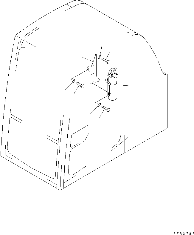 Komatsu parts book diagram for PC450LC-6Z S/N 10001-UP: EXTINGUISHER(#10156-12375)
