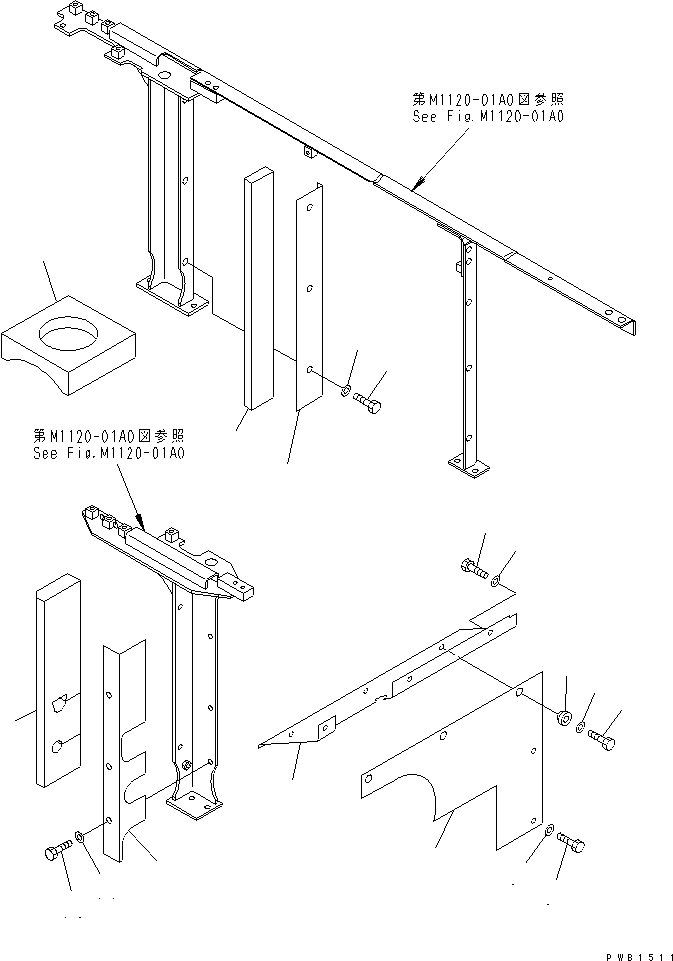 Komatsu parts book diagram for PC450LC-6Z S/N 10001-UP: PARTITION (MACHINE CAB) (PUMP AND RADIATOR SIDE)