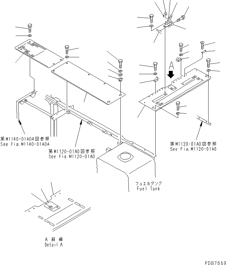 Komatsu parts book diagram for PC450LC-6Z S/N 10001-UP: COVER (UPPER) (MACHINE CAB)(#12001-12143)