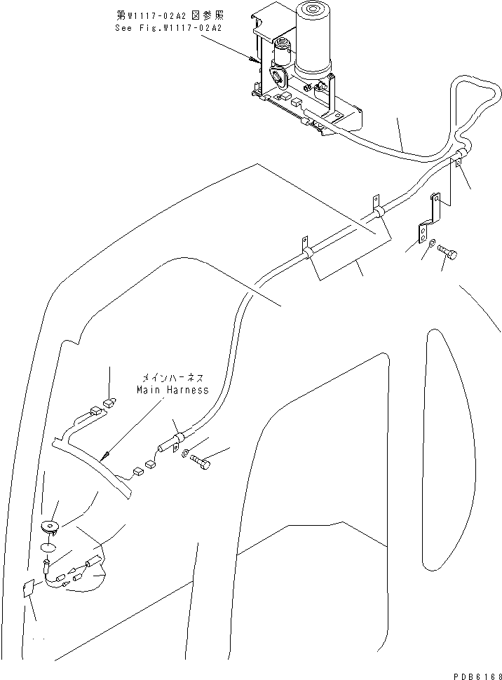 Komatsu parts book diagram for PC450LC-6Z S/N 10001-UP: AUTO GREASING SYSTEM PARTS (HARNESS AND ALARM LAMP)(#10001-11999)