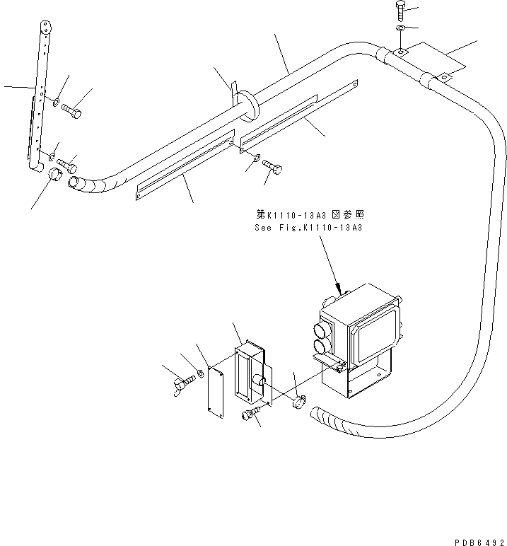 Komatsu parts book diagram for PC450LC-6Z S/N 10001-UP: DEFROSTER (HEATER)(#10267-11999)