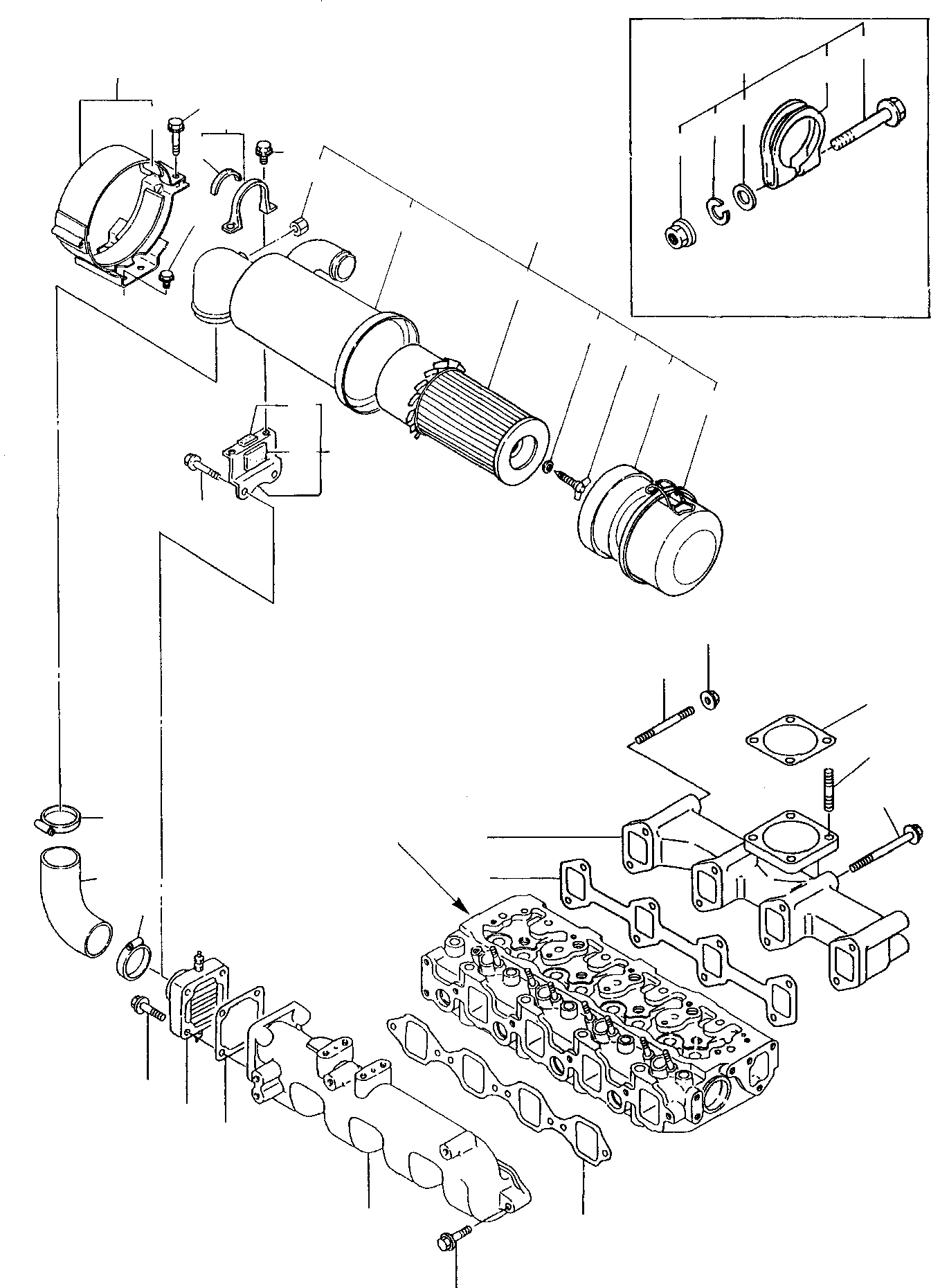 Excavators Komatsu / PC45-1 S/N F1001-Up(pc45_1) / SUCTION MANIFOLD - AIR CLEANER(A-0020 : 0131)