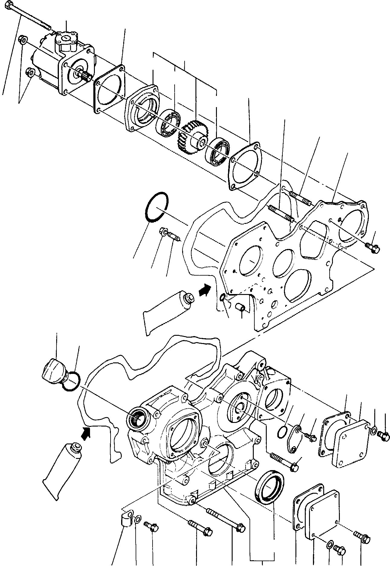 Excavators Komatsu / PC45-1 S/N F1001-Up(pc45_1) / GEAR HOUSING(A-0040 : 0205)