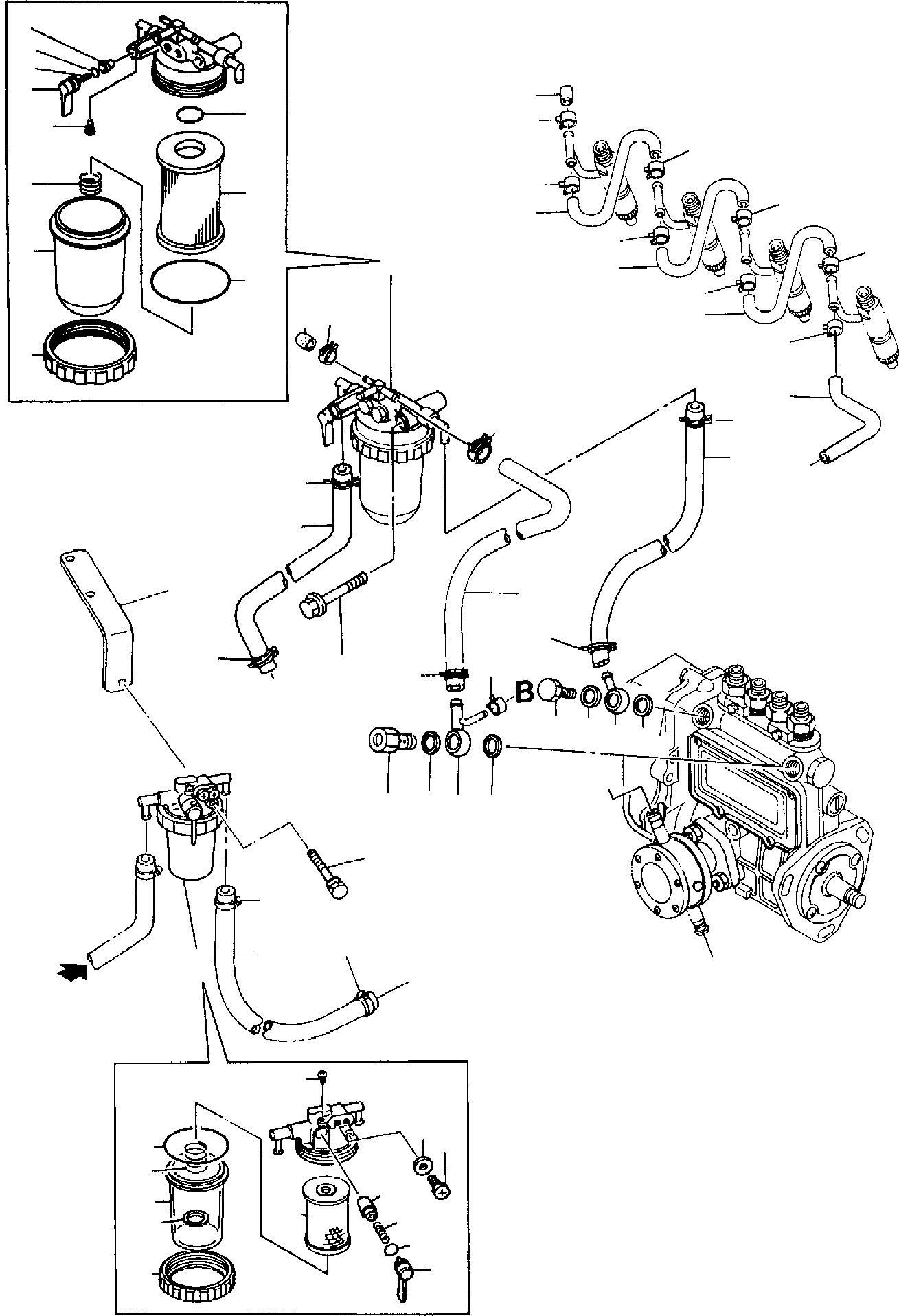 Excavators Komatsu / PC45-1 S/N F1001-Up(pc45_1) / FUEL LINE(A-0110 : 0410)