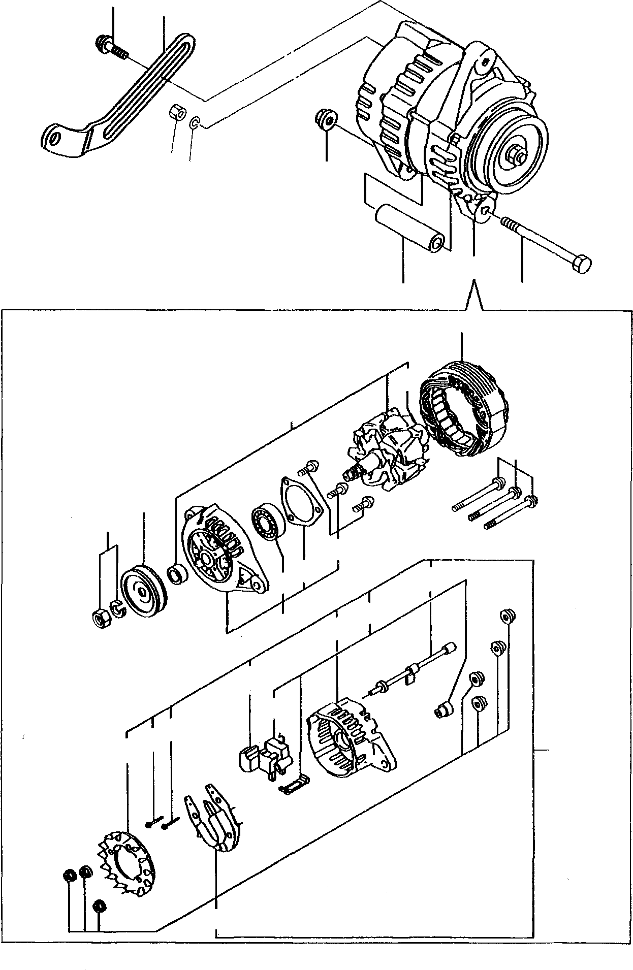 Excavators Komatsu / PC45-1 S/N F1001-Up(pc45_1) / GENERATOR(A-0150 : 0601)