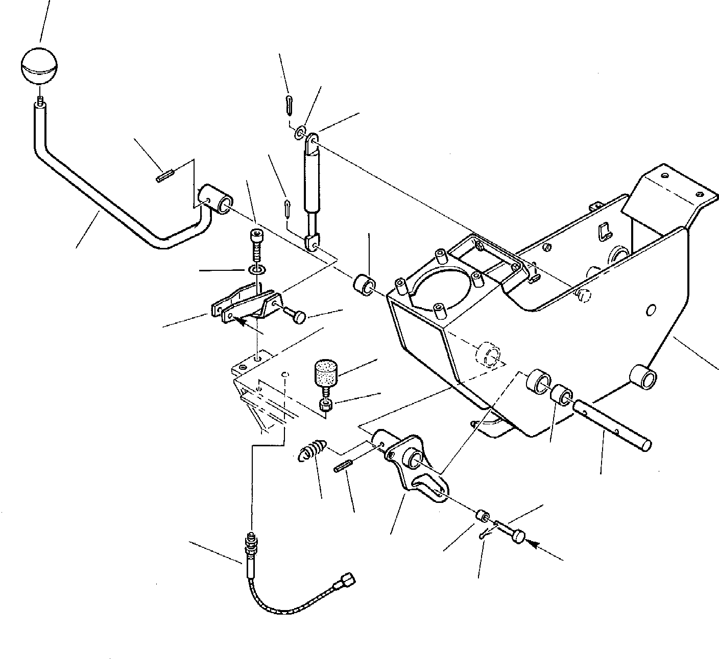 Excavators Komatsu / PC45-1 S/N F1001-Up(pc45_1) / R.H. LOCK LEVER (FOR CANOPY)(E-0060 : 4221)