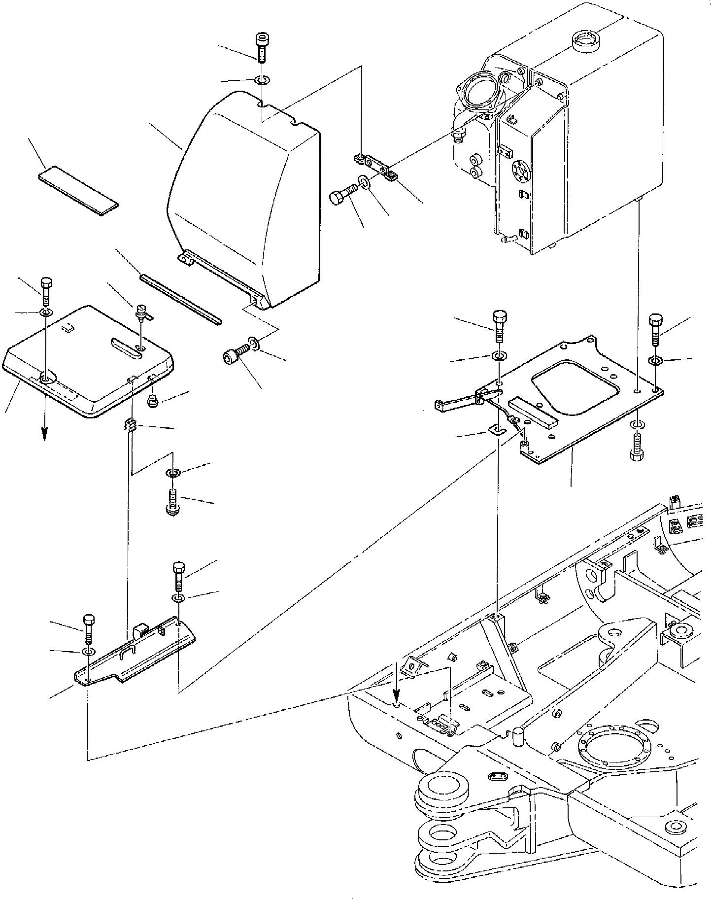 Excavators Komatsu / PC45-1 S/N F1001-Up(pc45_1) / BATTERY COVER AND TANK COVER(F-0040 : 5031)