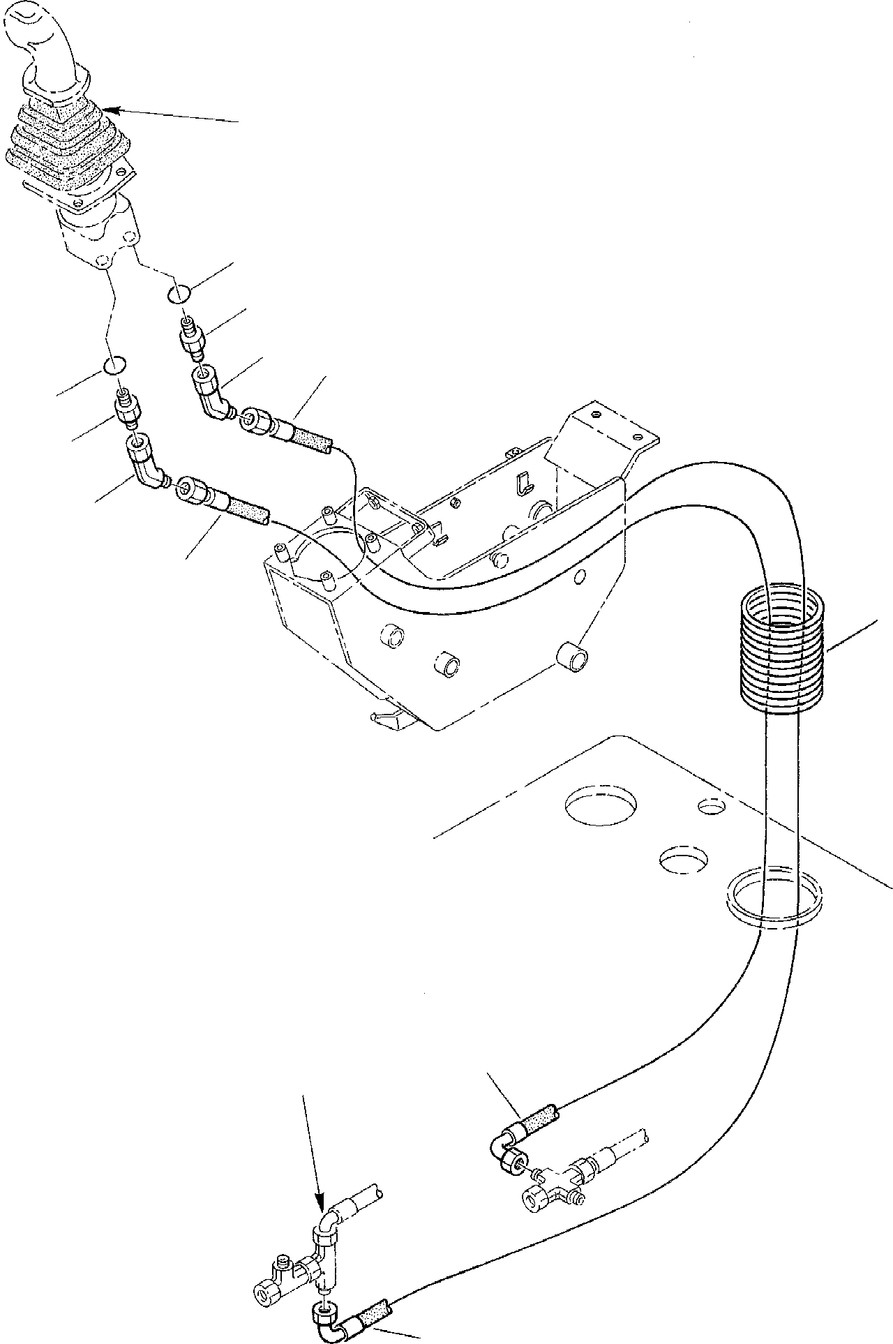 Excavators Komatsu / PC45-1 S/N F1001-Up(pc45_1) / HYDRAULIC PIPING (SERVOCONTROL LINE) (R.H.)(G-0250 : 6556)