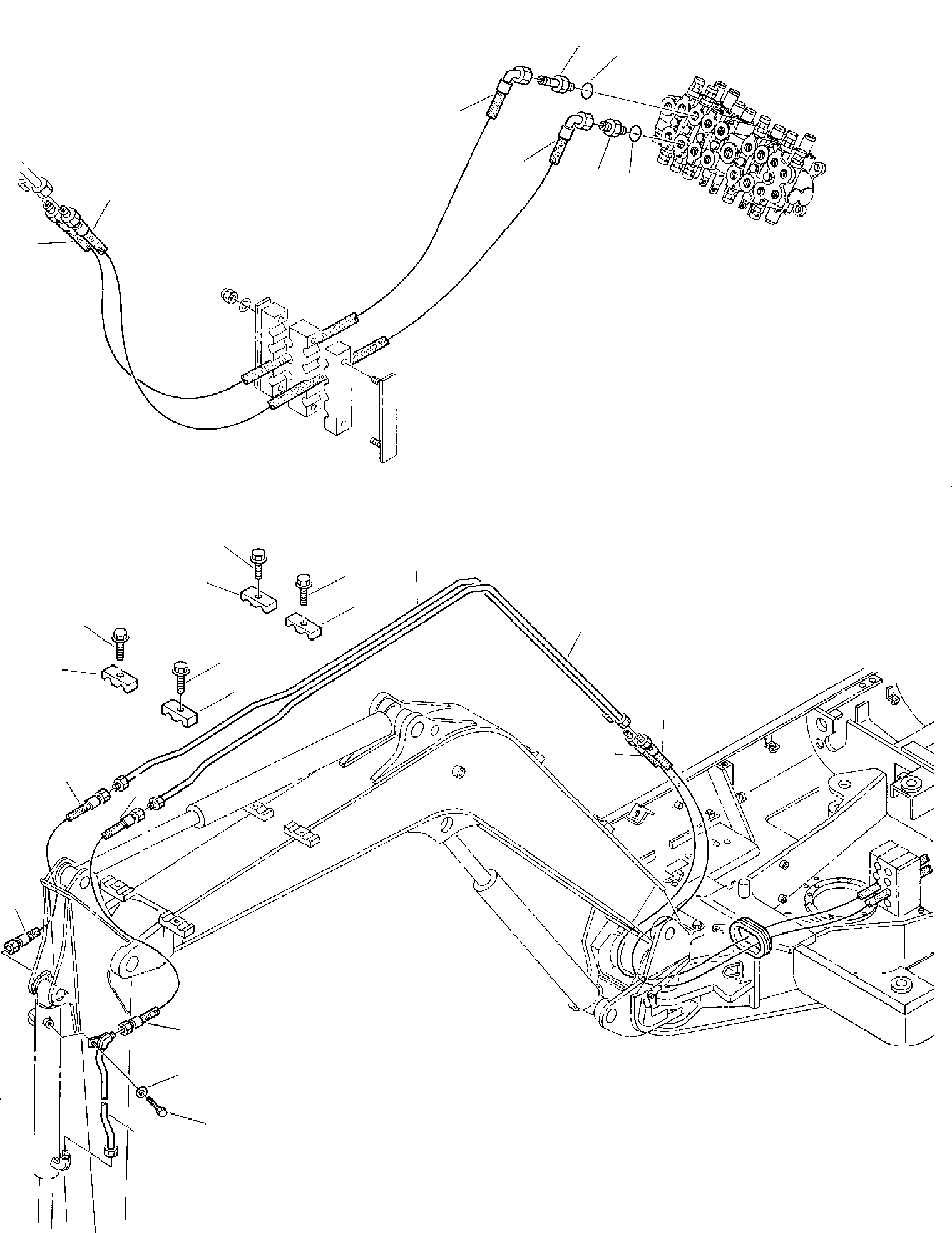 Excavators Komatsu / PC45-1 S/N F1001-Up(pc45_1) / HYDRAULIC PIPING (BUCKET LINE)(G-0300 : 6721)
