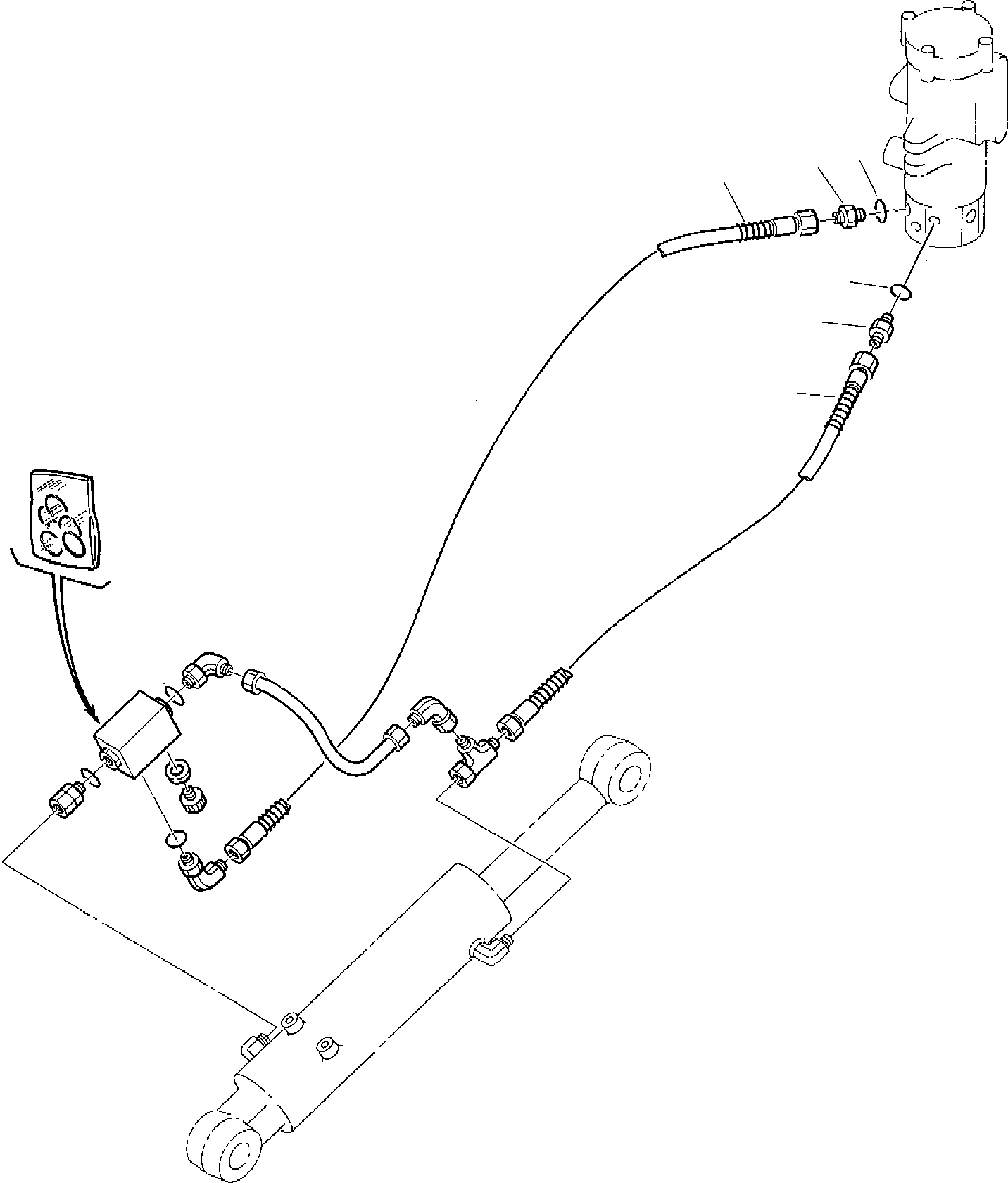 Excavators Komatsu / PC45-1 S/N F1001-Up(pc45_1) / HYDRAULIC PIPING (BLADE LINE)(H-0150 : 7711)