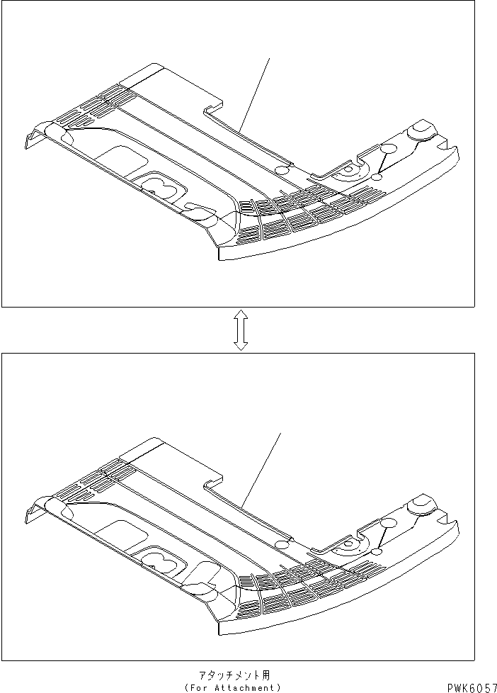 Komatsu parts book diagram for PC45R-8 S/N 5001-UP: FLOOR MAT (FOR CANOPY) (FOR USA)(#5597-)