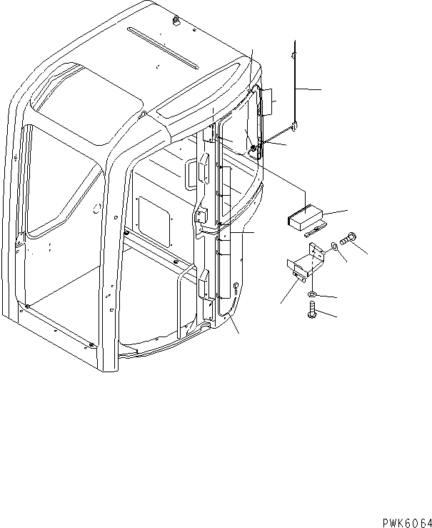 Komatsu parts book diagram for PC45R-8 S/N 5001-UP: RADIO (FM/AM)