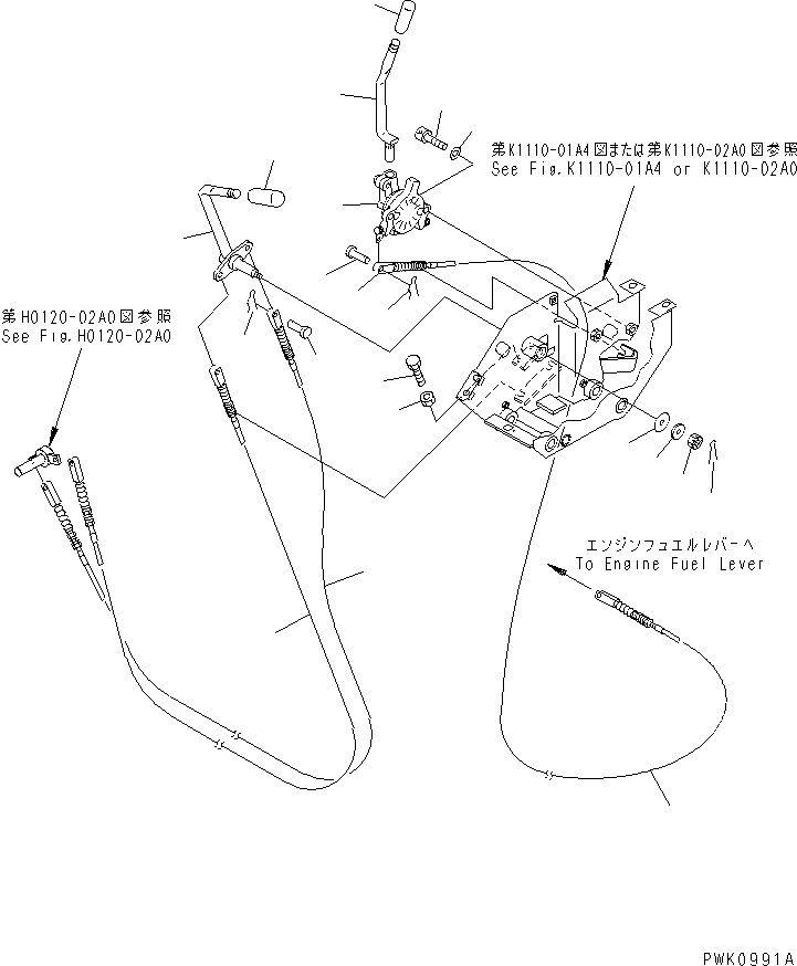 Komatsu parts book diagram for PC45R-8 S/N 5001-UP: FLOOR FRAME (FULE AND BLADE CONTROL)