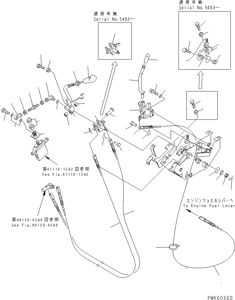 Komatsu parts book diagram for PC45R-8 S/N 5001-UP: FLOOR FRAME (FULE AND BLADE CONTROL) (FOR PAT AND ATTACHMENT)