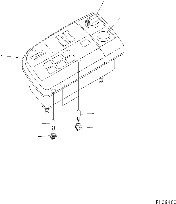 Komatsu parts book diagram for PC45R-8 S/N 5001-UP: MONITOR PANEL (FOR CANOPY)