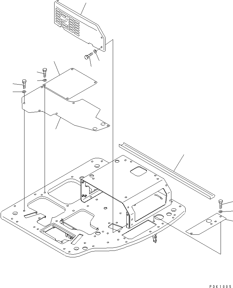 Komatsu parts book diagram for PC45R-8 S/N 5001-UP: FLOOR COVER (FLOOR COVER) (FOR CANOPY)