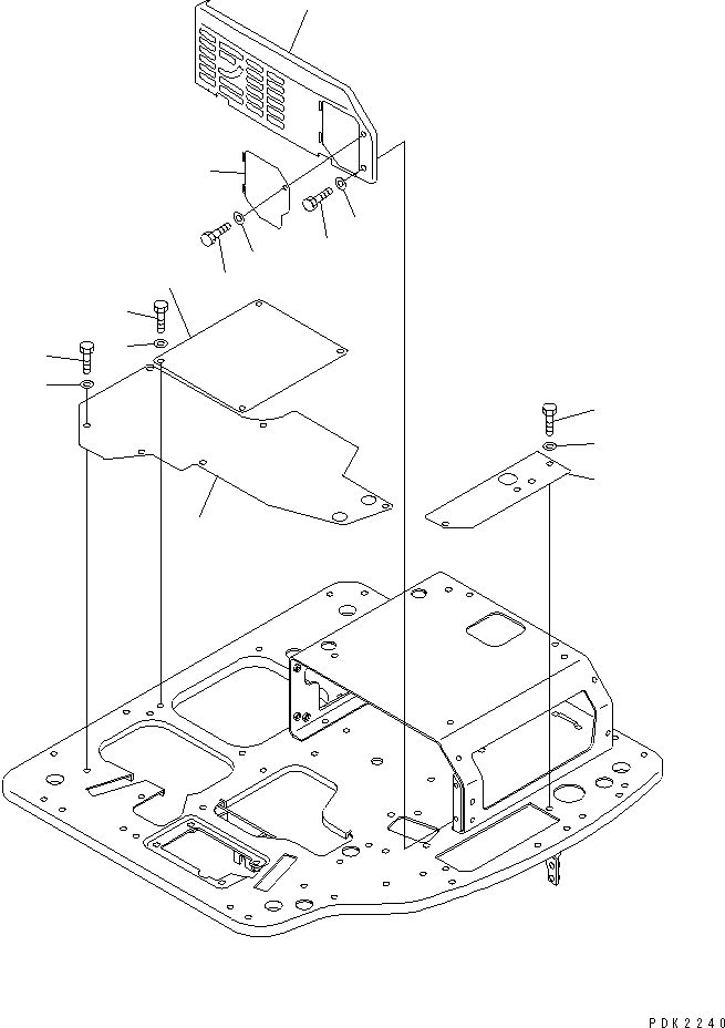 Komatsu parts book diagram for PC45R-8 S/N 5001-UP: FLOOR COVER (FLOOR COVER) (FOR AIR CON)