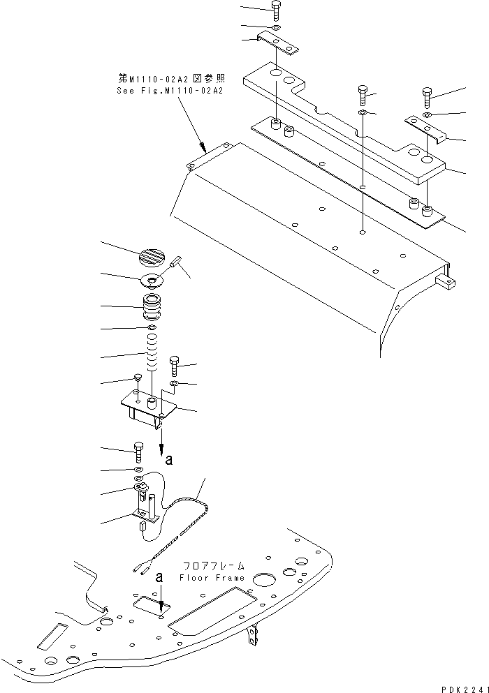 Komatsu parts book diagram for PC45R-8 S/N 5001-UP: FLOOR COVER (TRAVEL SPEED PEDAL) (FOR CAB AND AIR-CON)