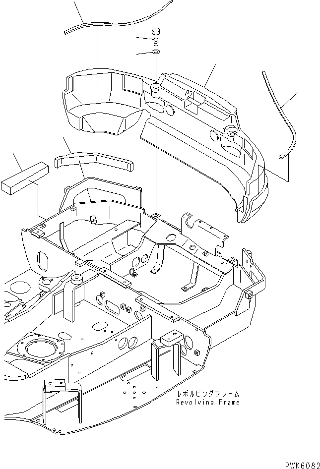 Komatsu parts book diagram for PC45R-8 S/N 5001-UP: COUNTER WEIGHT (380KG)