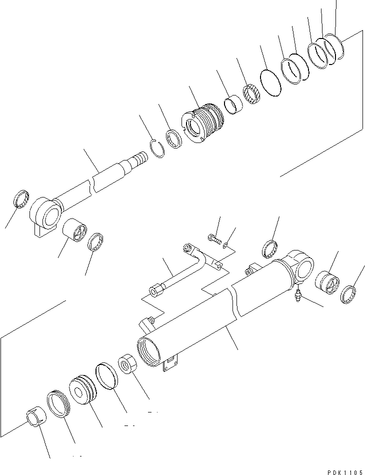 Komatsu parts book diagram for PC45R-8 S/N 5001-UP: BOOM CYLINDER