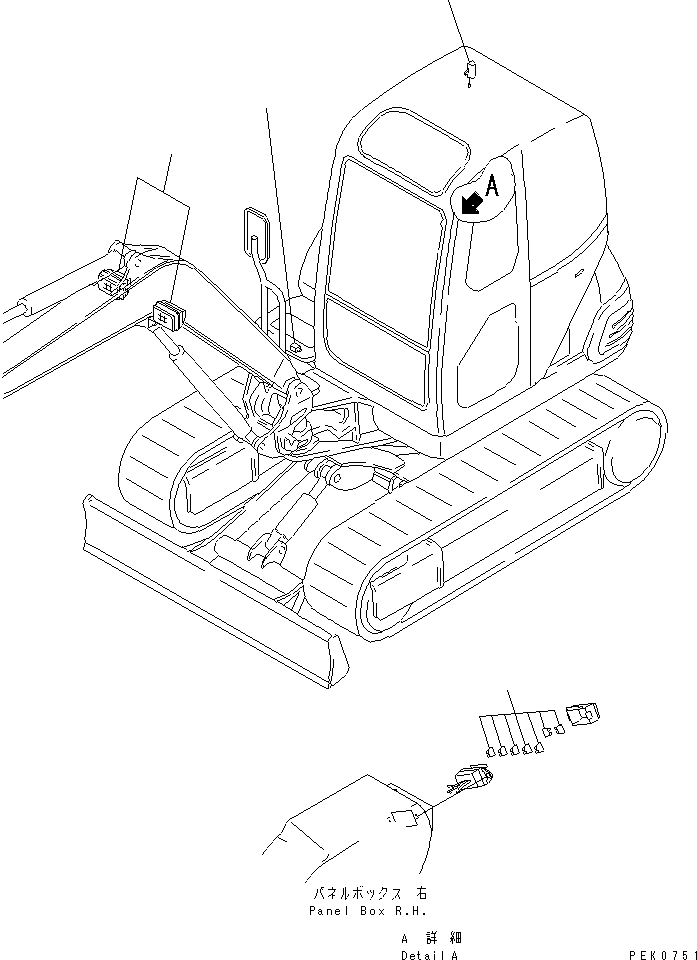 Komatsu parts book diagram for PC45R-8 S/N 5001-UP: LAMP AND FUSE