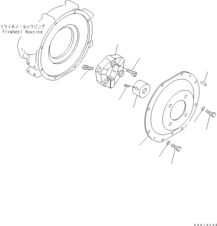 Komatsu parts book diagram for PC50MR-2 S/N 5001-UP (For North America): POWER TAKE OFF