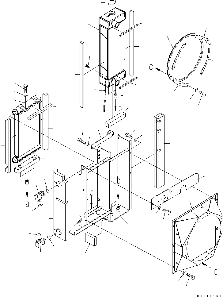 Excavators Komatsu / PC50MR-2 S/N 5001-UP (For North America)(pc50mr-c) / COOLING (RADIATOR AND COLLER) (FOR AIR CONDITIONER)(060020 : C0100-01A1)
