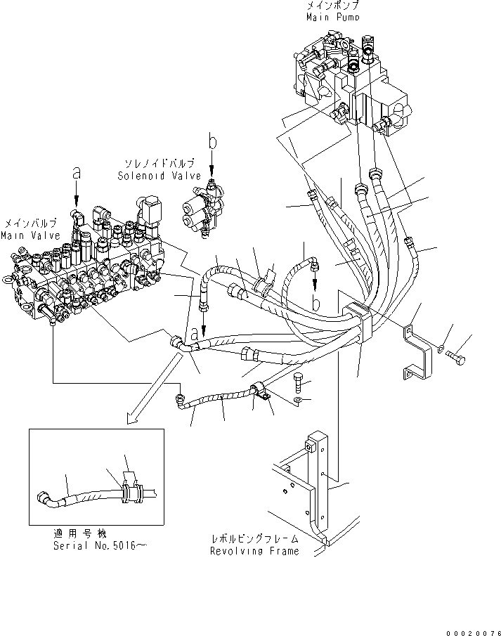 Komatsu parts book diagram for PC50MR-2 S/N 5001-UP (For North America): DELIVERY LINE