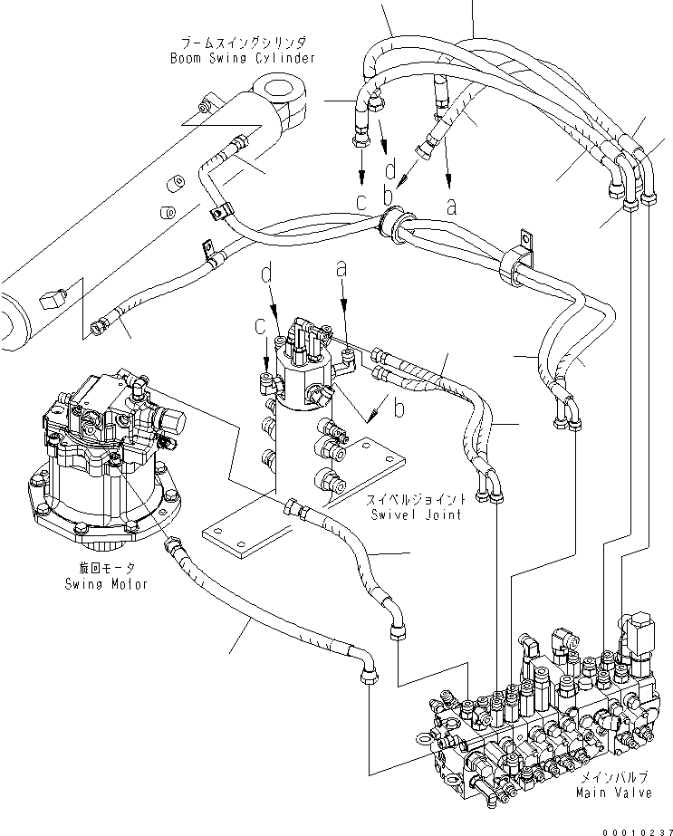 Komatsu parts book diagram for PC50MR-2 S/N 5001-UP (For North America): ACTUATOR LINE (INSIDE LINE)