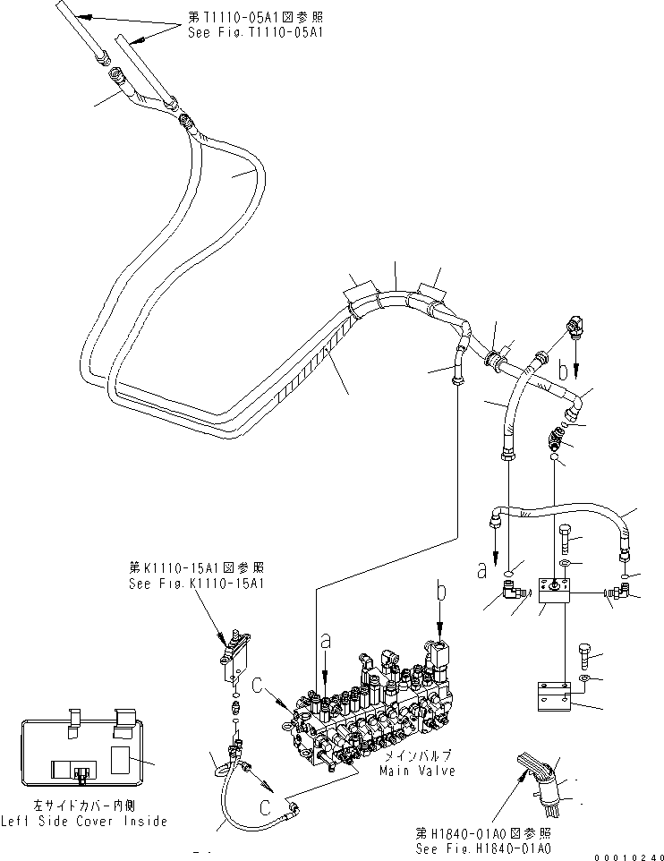 Komatsu parts book diagram for PC50MR-2 S/N 5001-UP (For North America): ATTACHMENT LINE