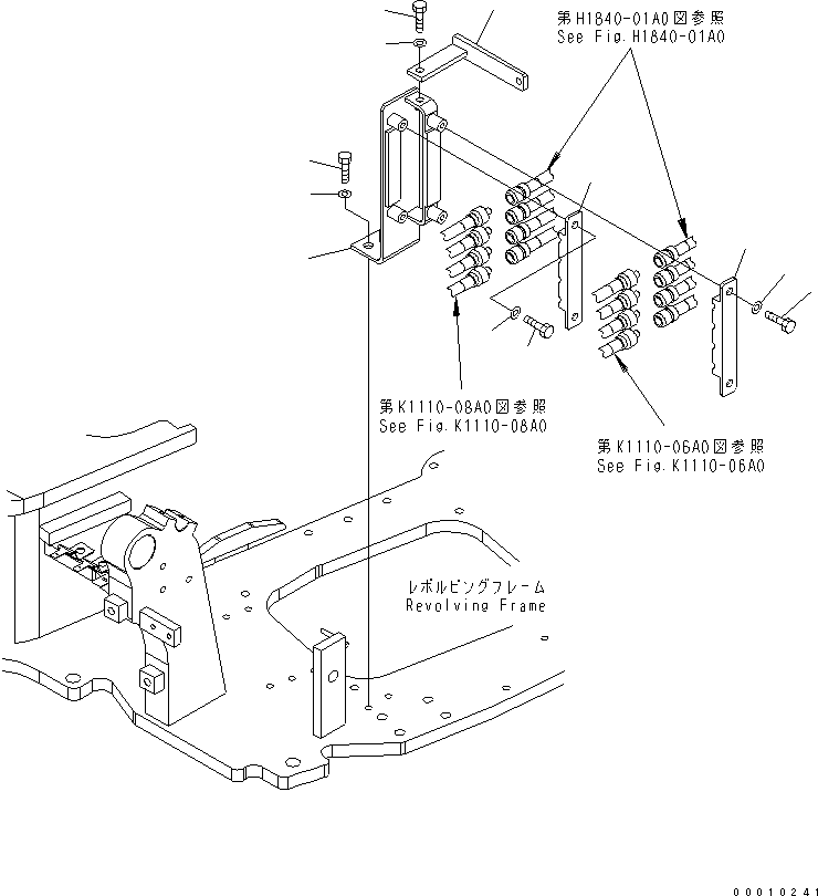 Komatsu parts book diagram for PC50MR-2 S/N 5001-UP (For North America): P.P.C. BRACKET