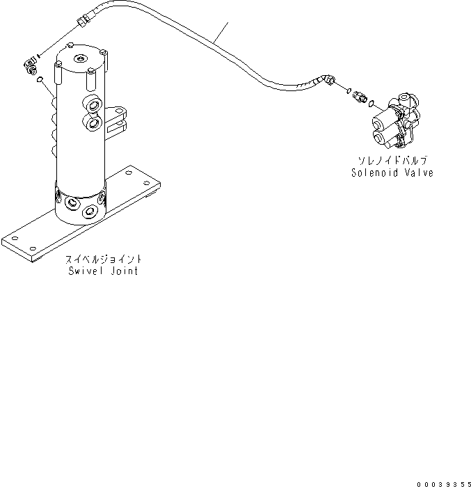 Komatsu parts book diagram for PC50MR-2 S/N 5001-UP (For North America): P.P.C. MAIN LINE (ADDITONAL PART) (FOR POWER ANGLE BLADE)