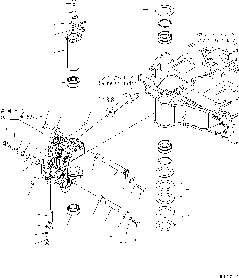 Excavators Komatsu / PC50MR-2 S/N 5001-UP (For North America)(pc50mr-c) / BOOM SWING BRACKET(180030 : J1210-01A0)