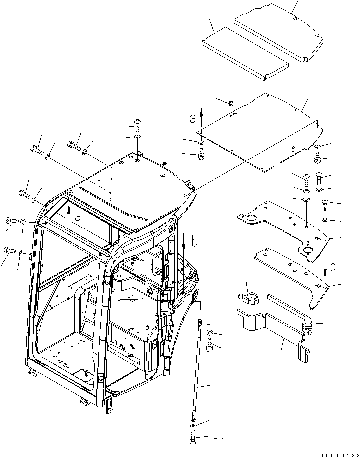 Komatsu parts book diagram for PC50MR-2 S/N 5001-UP (For North America): OPERATOR'S CAB (8/8) (CAB RELATED PART)(#5001-5226)