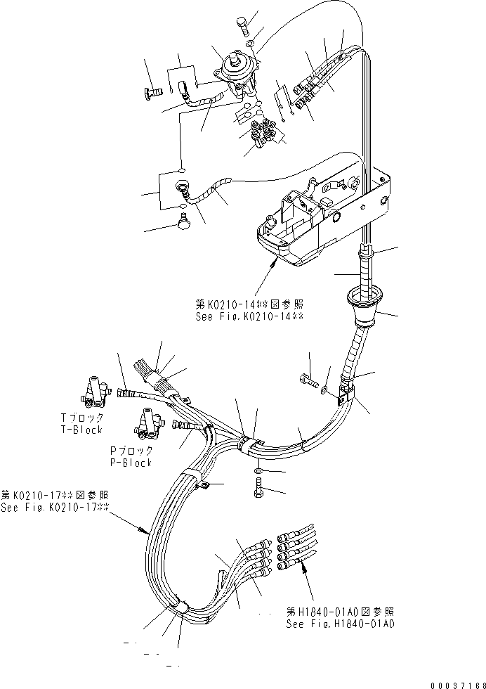 Komatsu parts book diagram for PC50MR-2 S/N 5001-UP (For North America): OPERATOR'S CAB (PIPING L.H.) (FOR P.A. ? WITH AIR CONDITIONER)(#6004-)