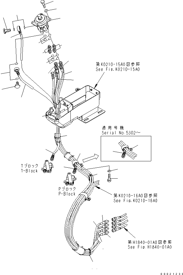 Komatsu parts book diagram for PC50MR-2 S/N 5001-UP (For North America): OPERATOR'S CAB (PIPING R.H.) (FOR EU) (HIGH ALTITUDE SPEC.)