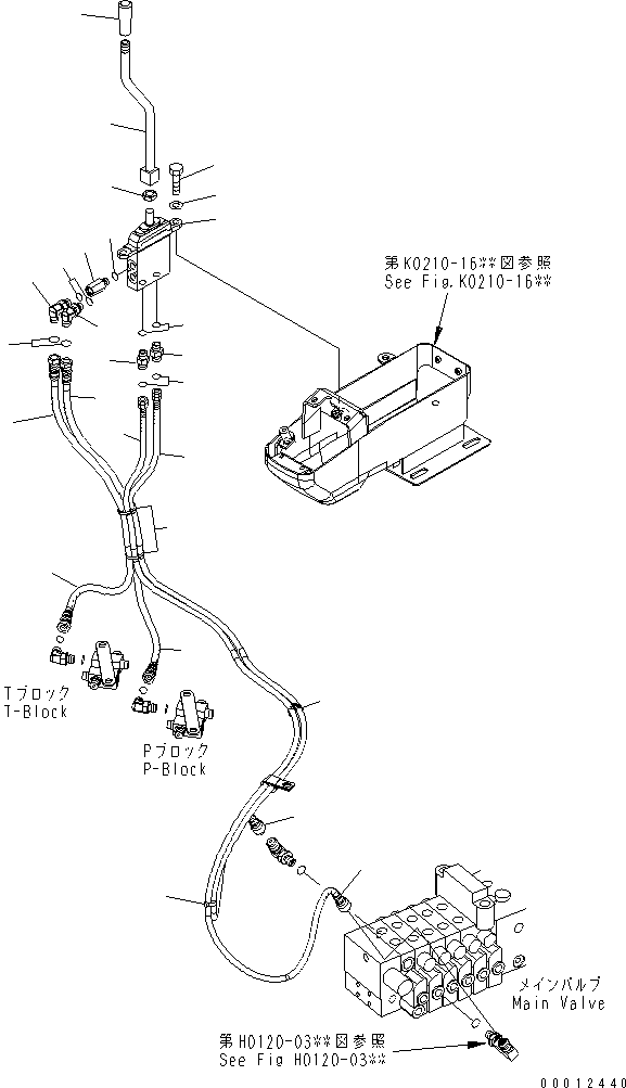 Komatsu parts book diagram for PC50MR-2 S/N 5001-UP (For North America): OPERATOR'S CAB (BLADE CONTROL) (EXCEPT JAPAN)