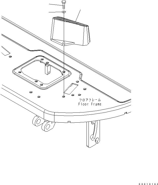 Komatsu parts book diagram for PC50MR-2 S/N 5001-UP (For North America): OPERATOR'S CAB (FOOT REST L.H.)